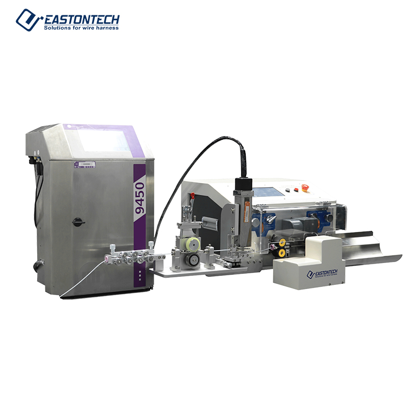 Automatic Electric Cable Wire Cutting Stripping Twisting Printing Machine EW-3015+P For 0.1-4mm&sup2; With Markem Inkjet Printer