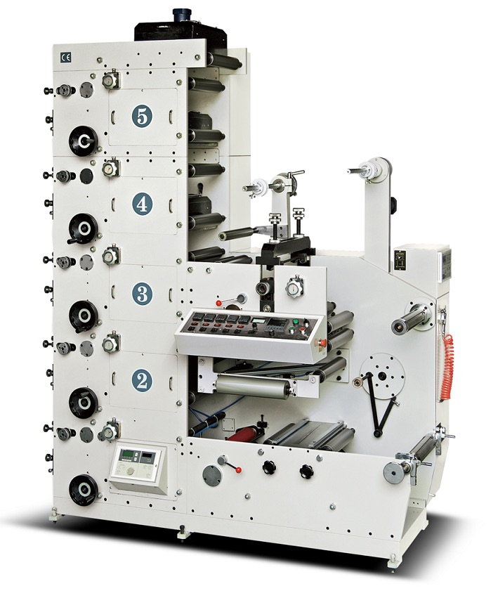 Roll to Roll Blank to Color Letterpress Flexographic Printer with Semi-Automatic Control for Labels and Film 6-Color