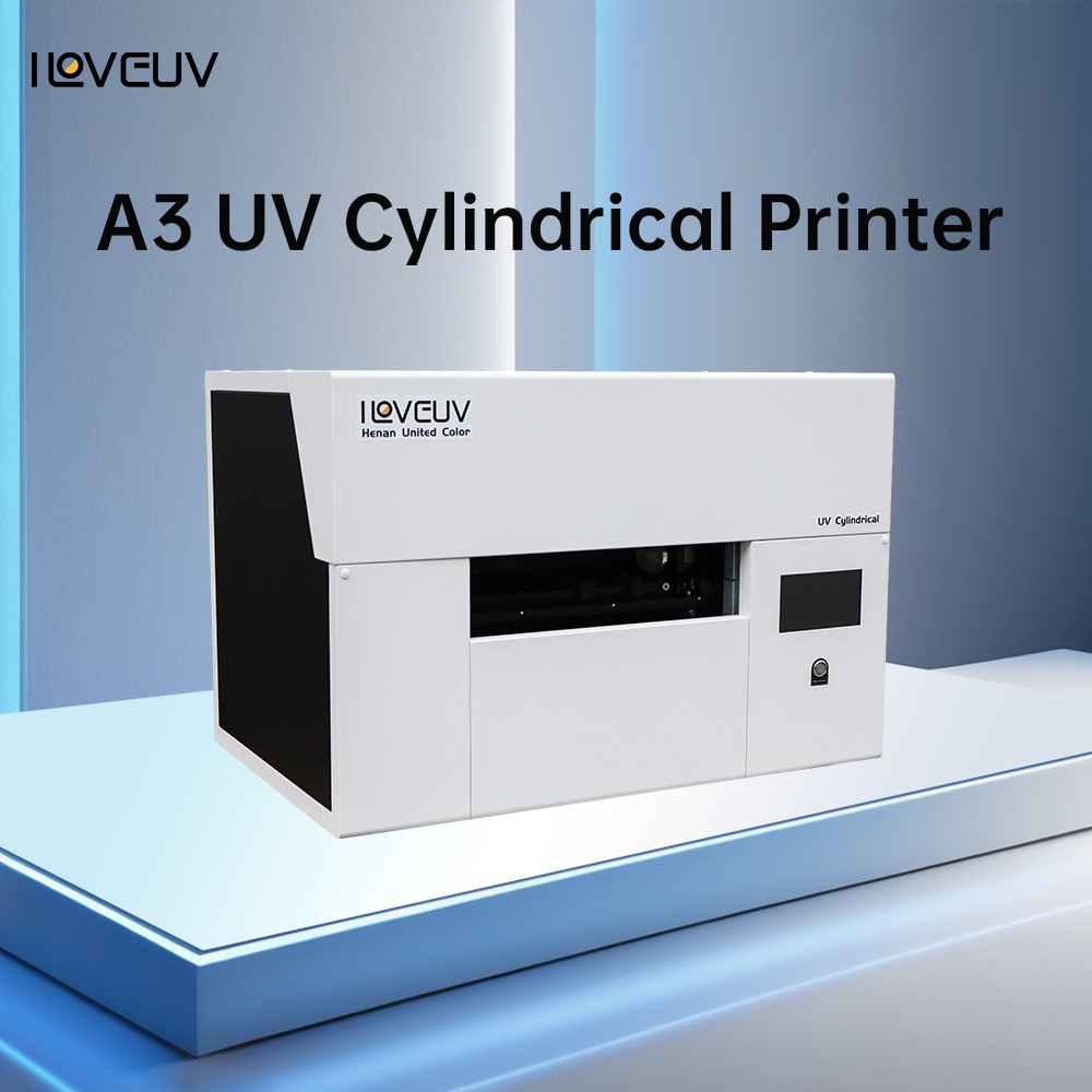 A3 Rotary UV Printer For Custom Tumblers Bottles And Mugs Desktop Cylindrical Printing Machine