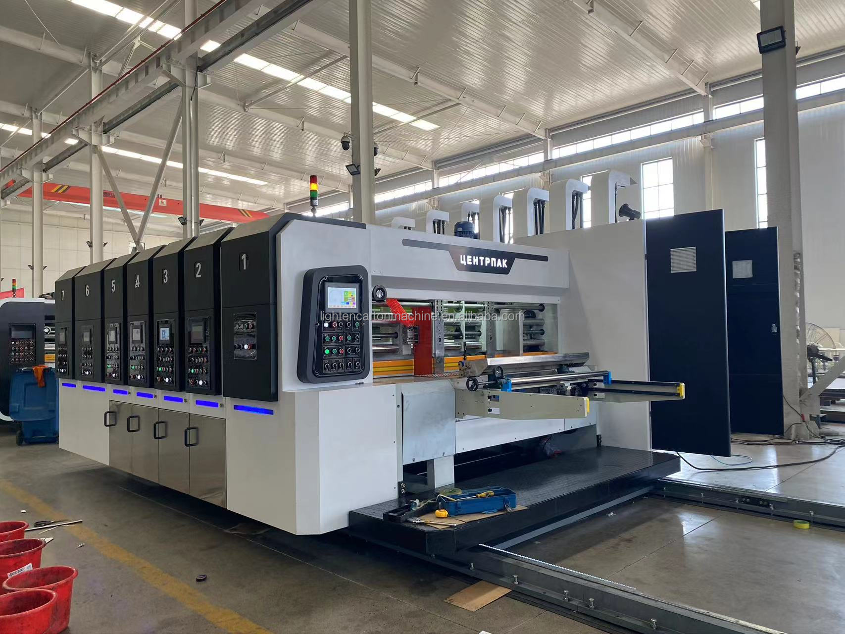 High-speed Carton Box Making Machine Flexo 2 3 4 Colors Cardboard Printing Machine Corrugated Printer Slotter For Case Maker