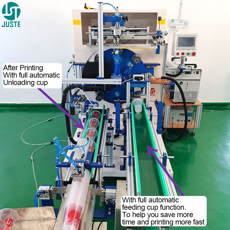 Spot Automatic Auto UV Screen Printing Machine Aluminum Custom Industrial Rotary System UV Varnish Screen Printer For Paper Cup