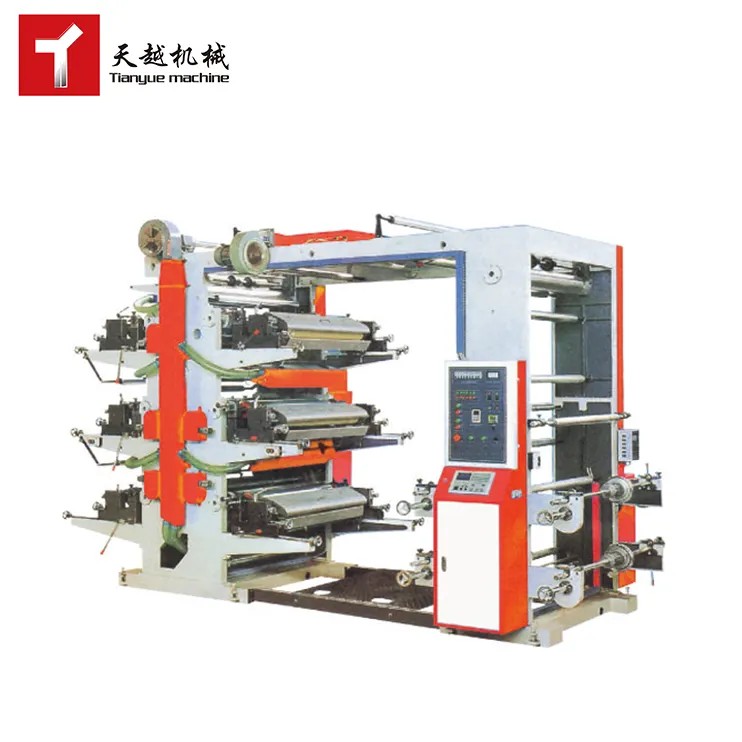 High-Speed Roll-to-Roll Plastic Film Flexo Printing Machine New Condition Stack Type Flexographic Printer Letterpress