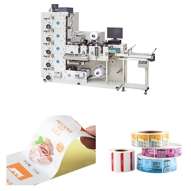 5 Colors UV Flexo Sticker Label Roll to Roll Label Printing Machine Stacking Letterpress Automatic Flexo Printing Machine