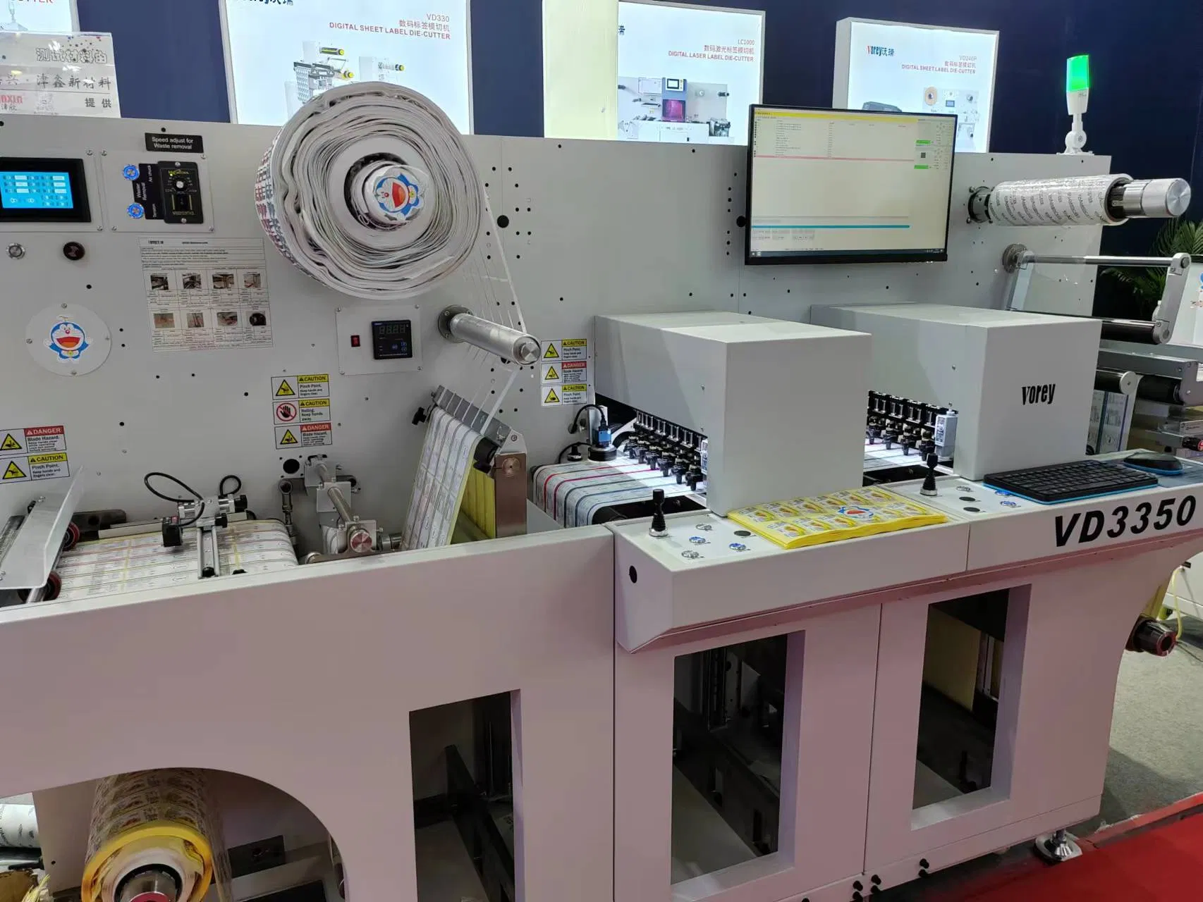 350mm Width Digital Roll Label Die Cutting and Slitting Machine