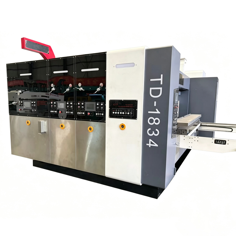 Semi Automatic Cardboard Carton Flexo Printing Slotting And Die Cutting Machine Printer Slotting Folder Gluer Strapping Inline