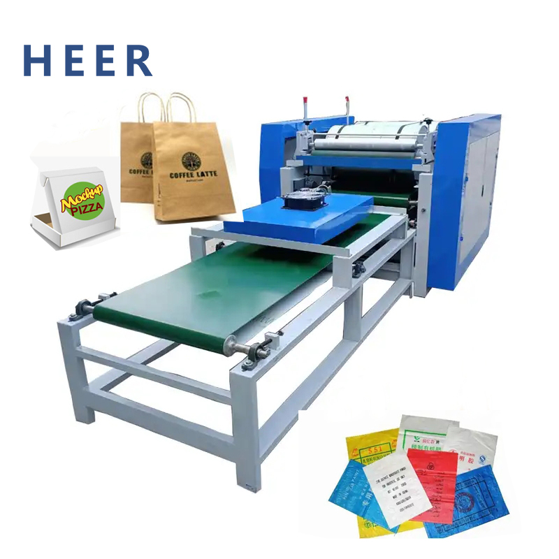 Roll to Roll Flexo Multi Color Pizza Package Box Poly Non Woven Pp Bags Kraft Paper Logo Letter Pattern Printing Printer Machine