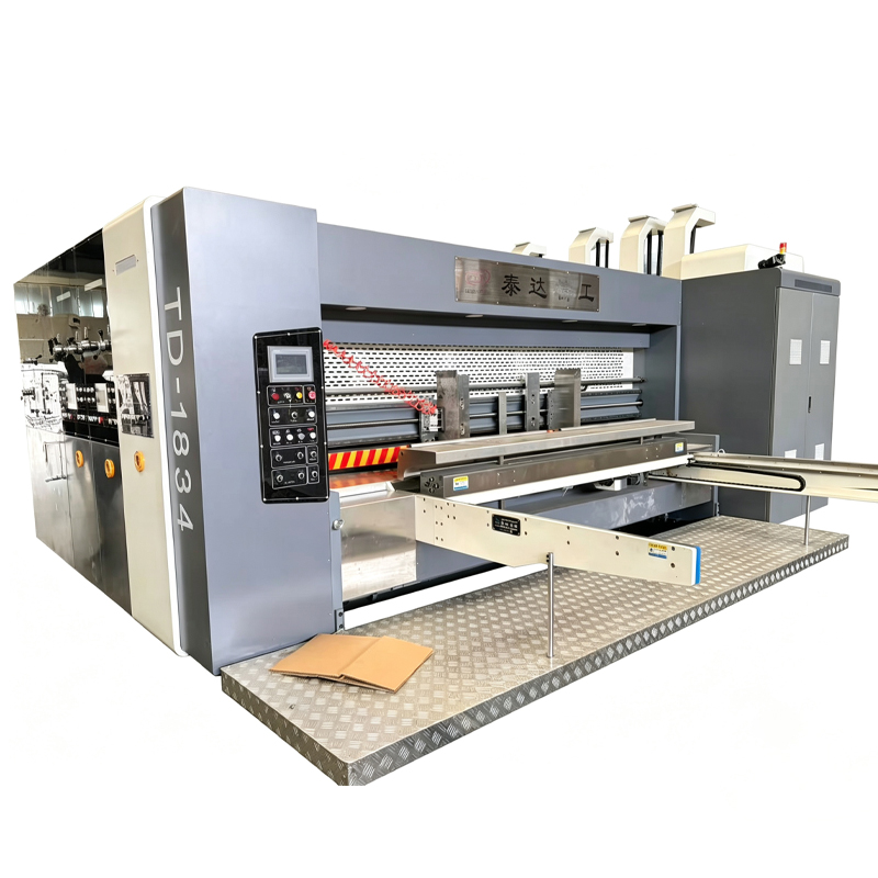 Semi Automatic Cardboard Carton Flexo Printing Slotting And Die Cutting Machine Printer Slotting Folder Gluer Strapping Inline