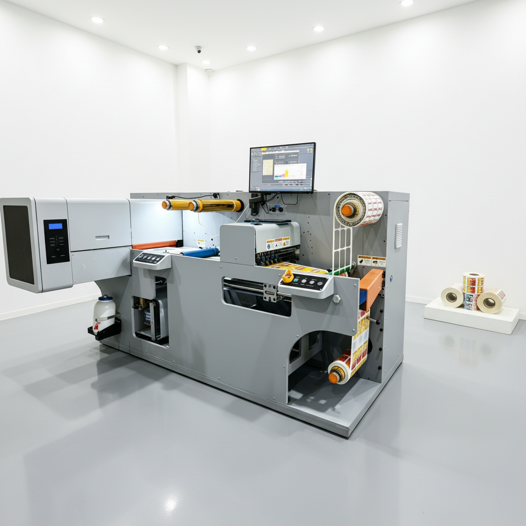 Nexus 350J Full Color UV Roll To Roll Label Printer Sticker Printing Laminating Die Cutting Slitting Rewinding Label Machine