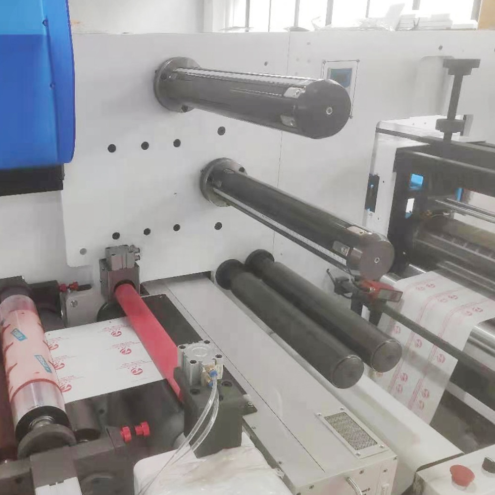 RTML-420 Self Adhesive Label Sticker Magnetic Roller Intermittent Semi Rotary Die Cutting Machine with Flexo Printing Unit