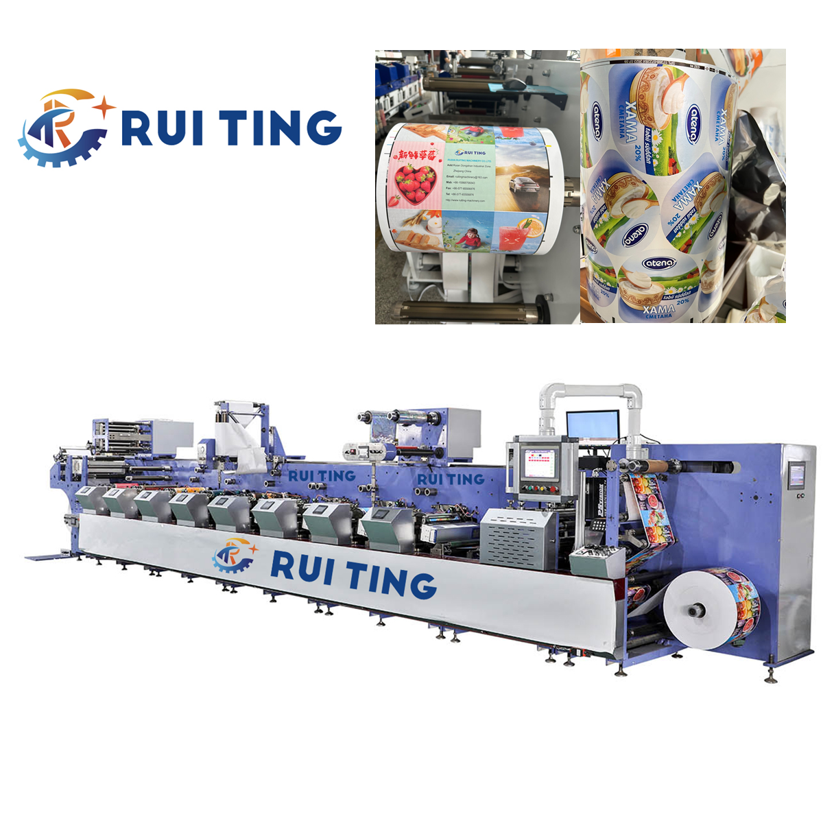 RTRY-650 Top-grade 6 Colors Paper Film Flexo Inline Horizontal Printing Machine