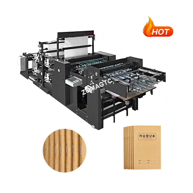 2 Colors Inline Automatic Flexo Printing Machine Printer Paper Roll to Sheet Paper Cutting Machine for Excise Books