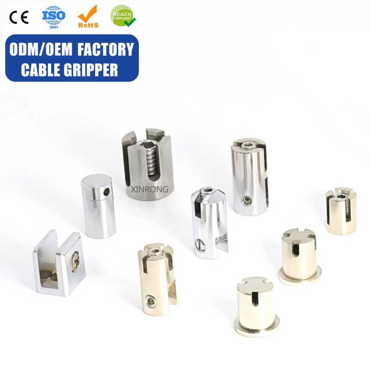 Heavy Duty Wire Rope Fittings LED Panel Lighting Suspension Kit - Adjustable Stainless Steel Cable Gripper &amp; Ceiling Attachment