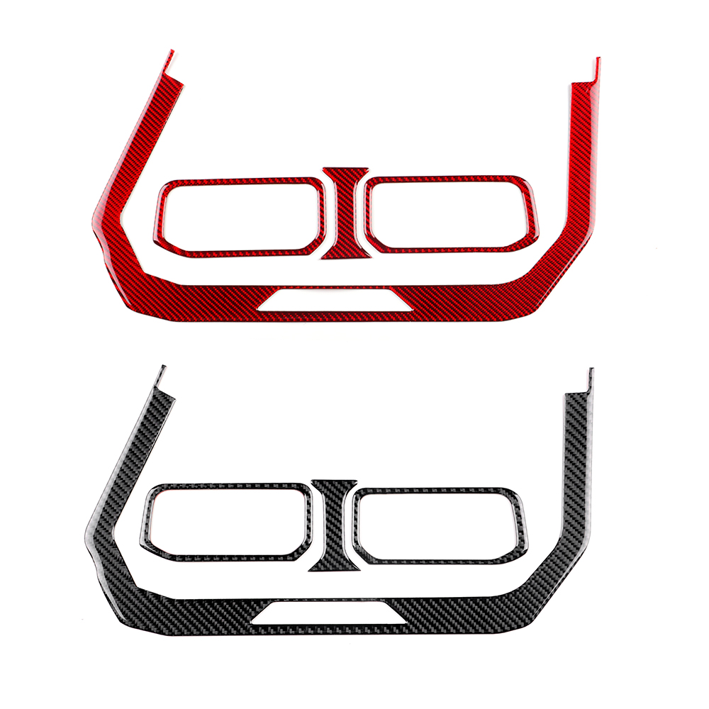 Real Soft Carbon Fiber LHD RHD Car Central Control AC Panel Interior Trim Accessories for 2024-2025 Ford Mustang GT