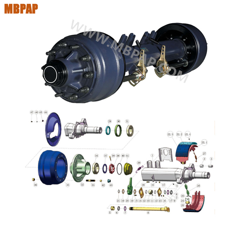MBP Auto Parts Factory Direct Supply Heavy Duty Semi Trailer Truck Spare Parts