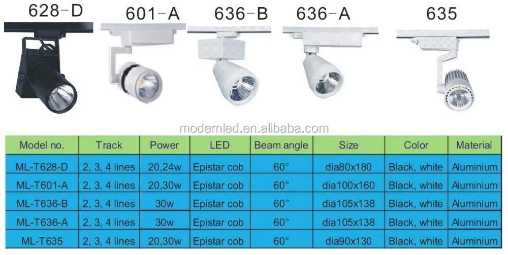 4 Wires 3 Phase New Commercial Led Track Light Rail Parts System
