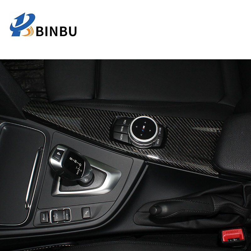 FOR BMW 3 Series F30 Dry Carbon Fiber Interior Parts 3 Series GT F34 Multimedia Panel 4 Series F32 F36 Carbon Fiber Decoration