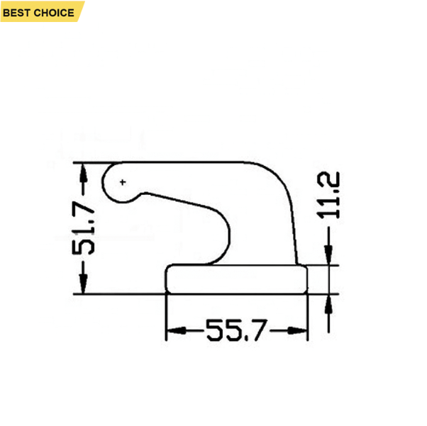 GL-16317 Heavy Duty Forged Weld-on Grab Hook for Bucket Trailer Tractor Rigging Chain Hook Weldable Grab Hook for Truck Parts