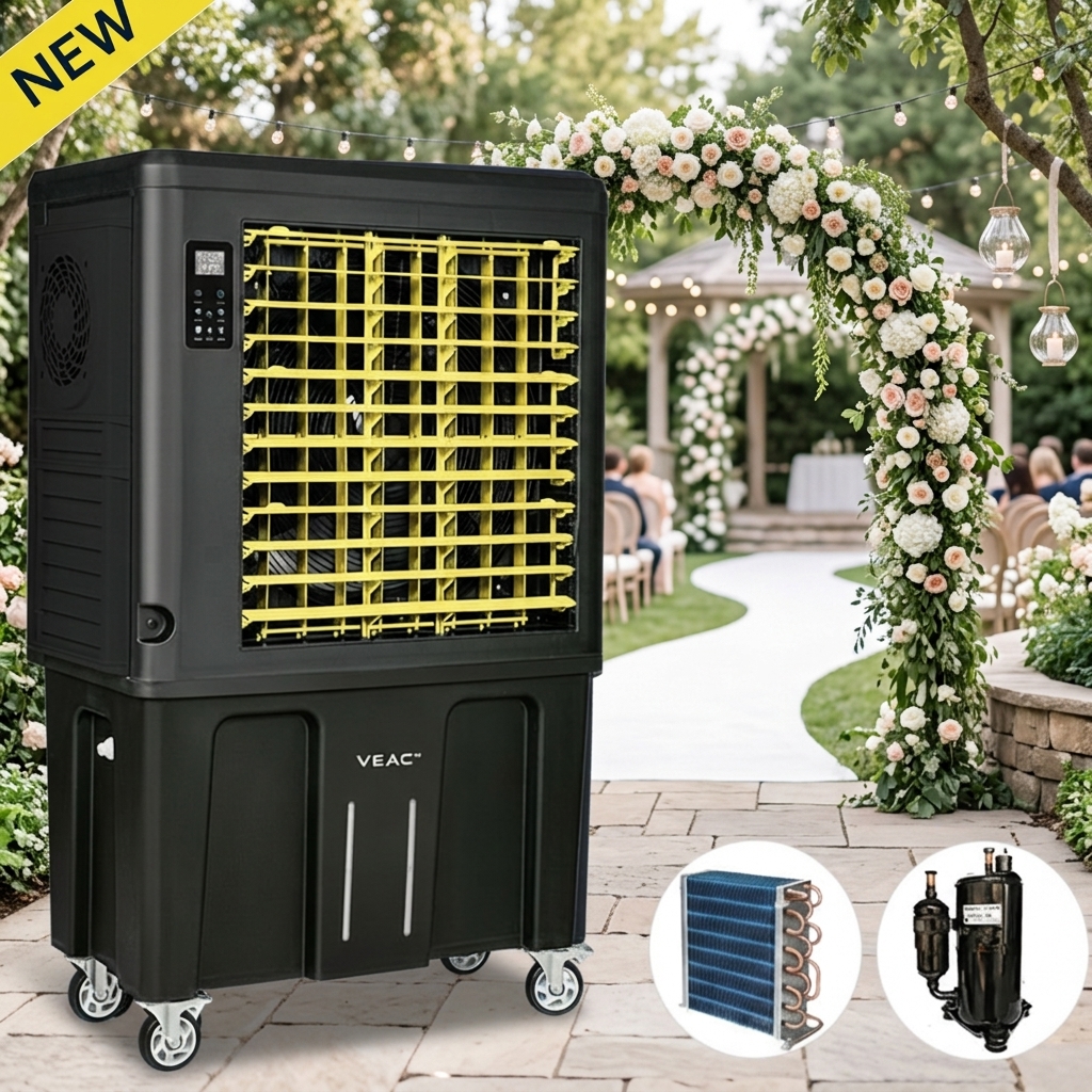 World's 1st Patented Portable Air Conditioner Cooler Evaporative Fan Industrial Compressor 2 Cooling Systems Pump Core Component