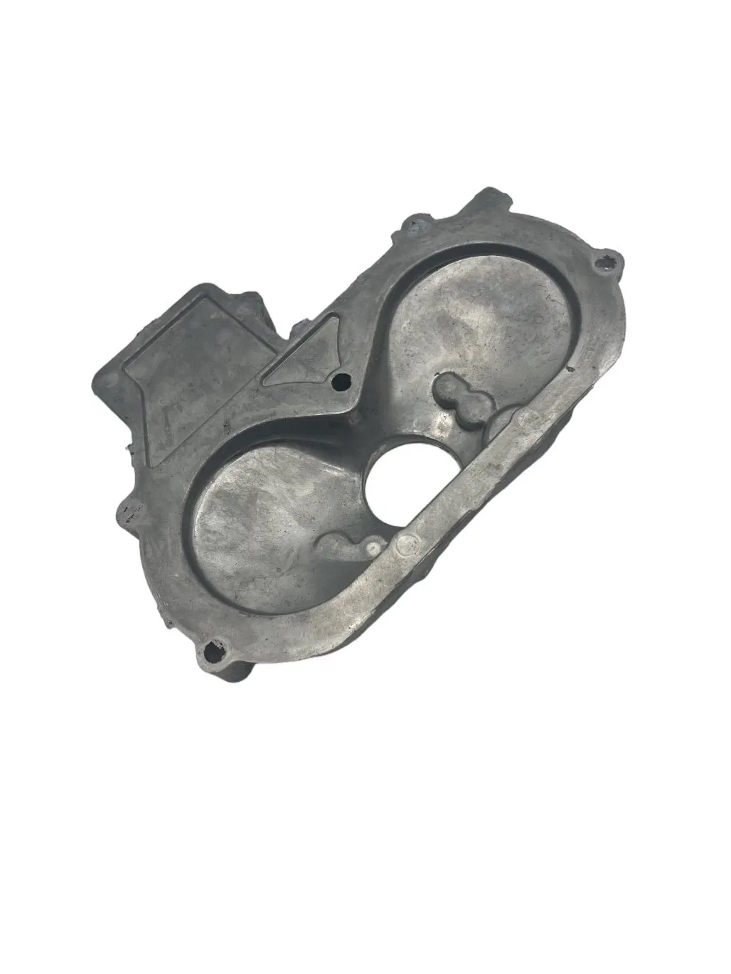 Component of a Mechanical Device, Possibly an Engine or Transmission Housing Part.