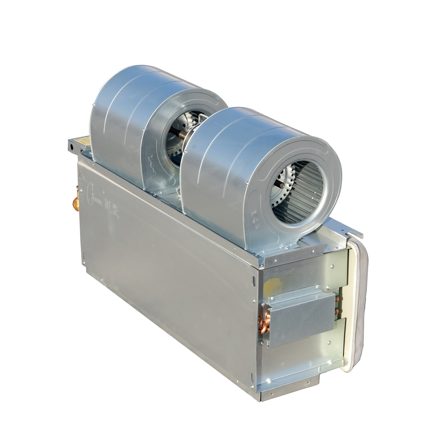 Wall Mounted Horizontal Ceiling Duct Fan Coil Unit Chilled Water Cooled Concealed Type Core Motor Component for HVAC Systems