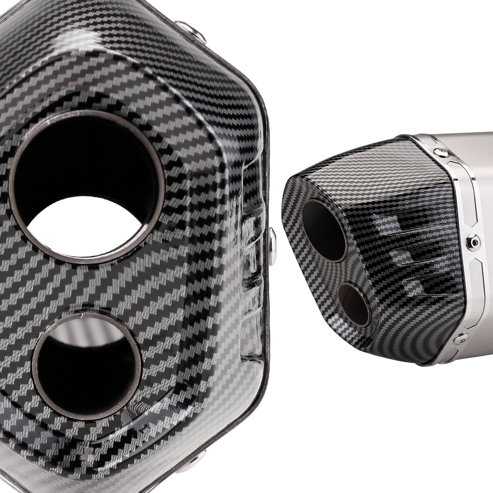 Motorcycle Parts &amp; Accessories Exhaust System High Displacement S7 Rectangular Exhaust Pipes Small Hexagonal Exhaust Muffler