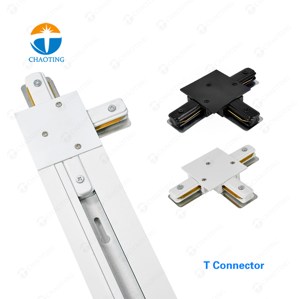 Wholesale Price 2 Wire Recessed Lighting Track Rail I Connector Electric Accessories Parts for 2Wires Track Light System Fixture