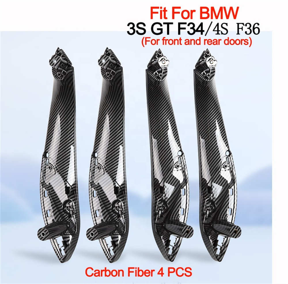 Carbon Pattern Inner Interior Door Handle Car Covers 51417279315 51417279316 51427281469 51427281470 for BMW 3 Series F30