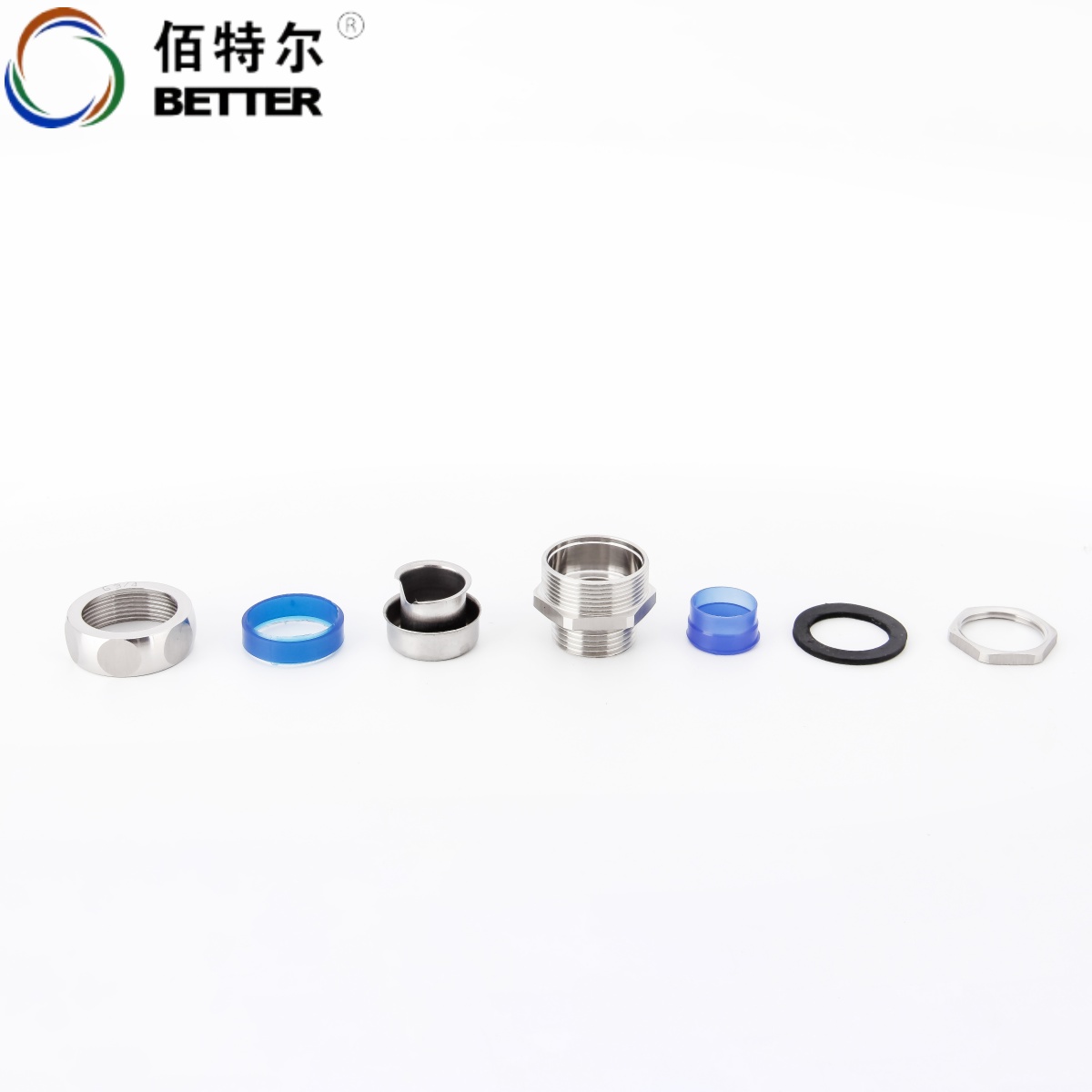 Long Lasting Waterproof Dustproof Metal Pipe Fittings DPJ25-M32*1.5 304 Stainless Steel 32mm Metal Flexible Hose Connectors