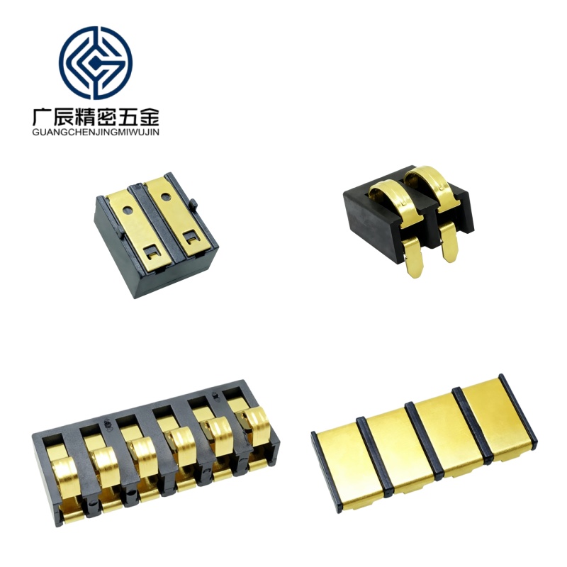 2.5mm 3.0mm Pitch Spring Compression Contact 2 3 4 5 6 7 8 Pin Female Male SMD Lithium Battery Connectors For Power Charge