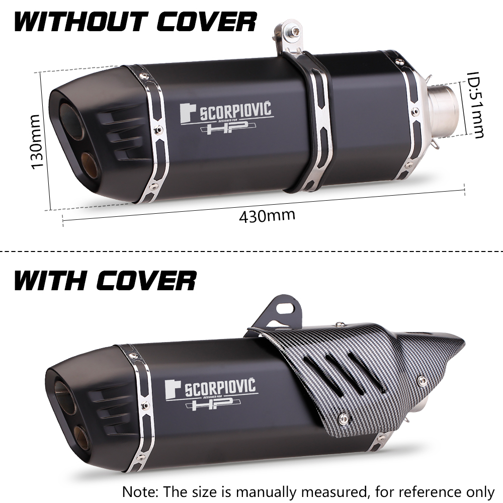 Motorcycle Parts &amp; Accessories Exhaust System High Displacement S7 Rectangular Exhaust Pipes Small Hexagonal Exhaust Muffler