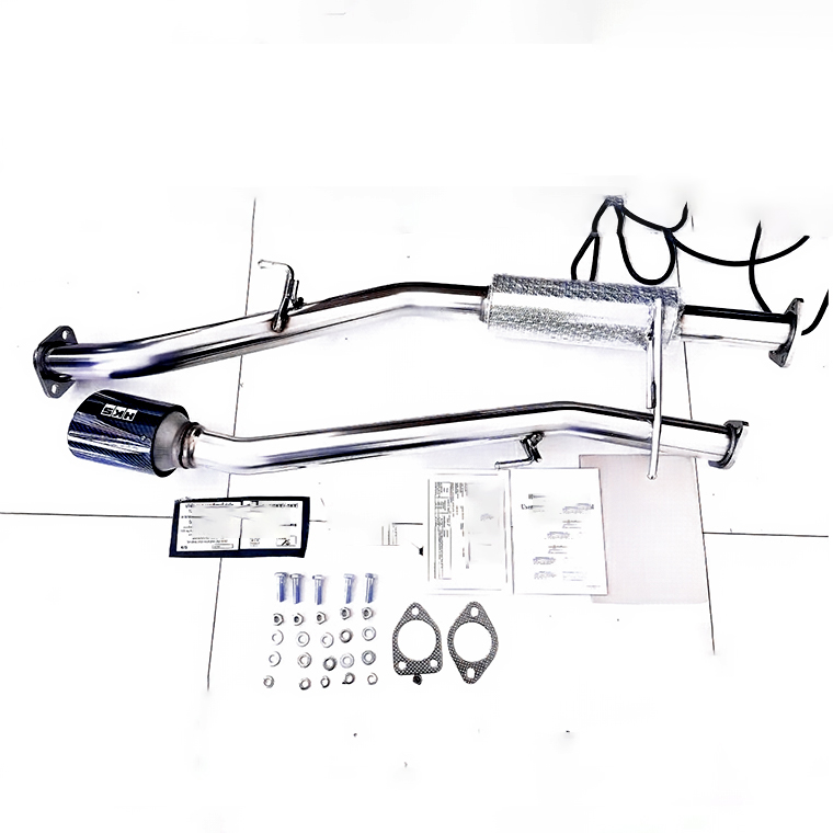 Exhaust System Carbon Dual Tail Tip Muffler Exhaust Pipe Performance for TRITON 2015-2019 Middle Section of Exhaust System