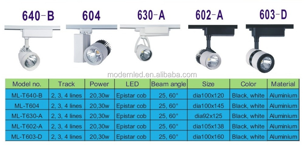 4 Wires 3 Phase New Commercial Led Track Light Rail Parts System