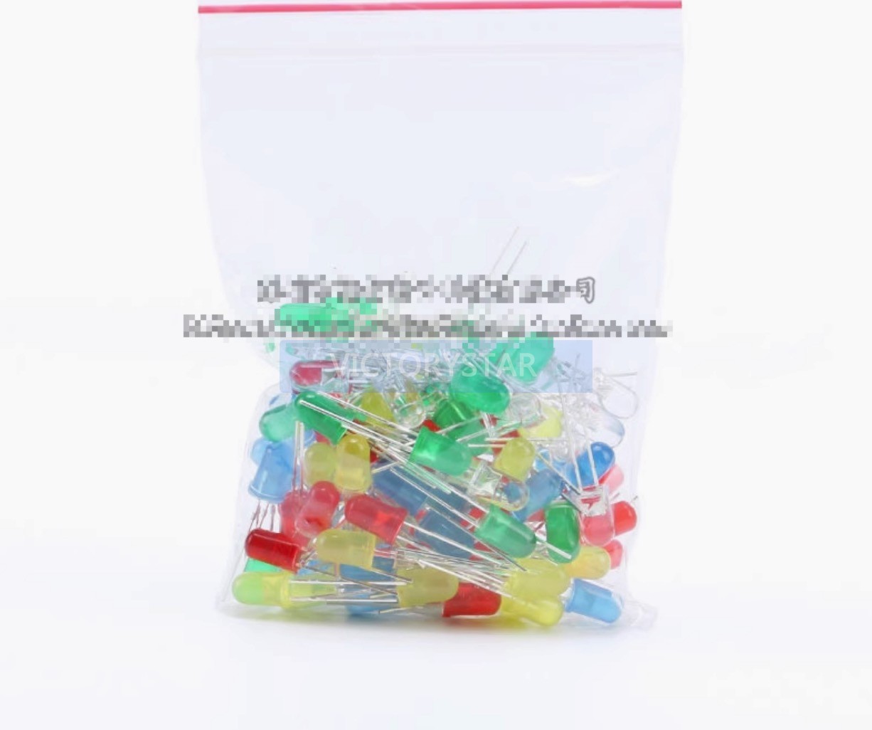 Led 5mm Led Light Component Package With 5 types of red green yellow blue and white each w