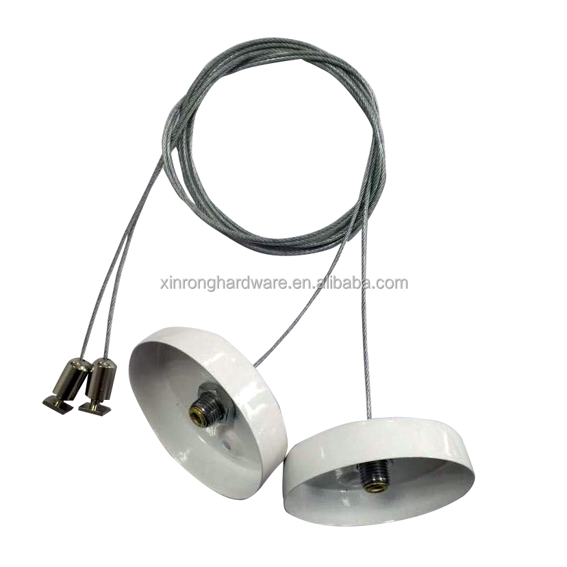 TRACK LIGHTING SUSPENSION SYSTEM COMPONENTS - STEEL CABLE WITH CEILING COUPLER for CEILING MOUNT