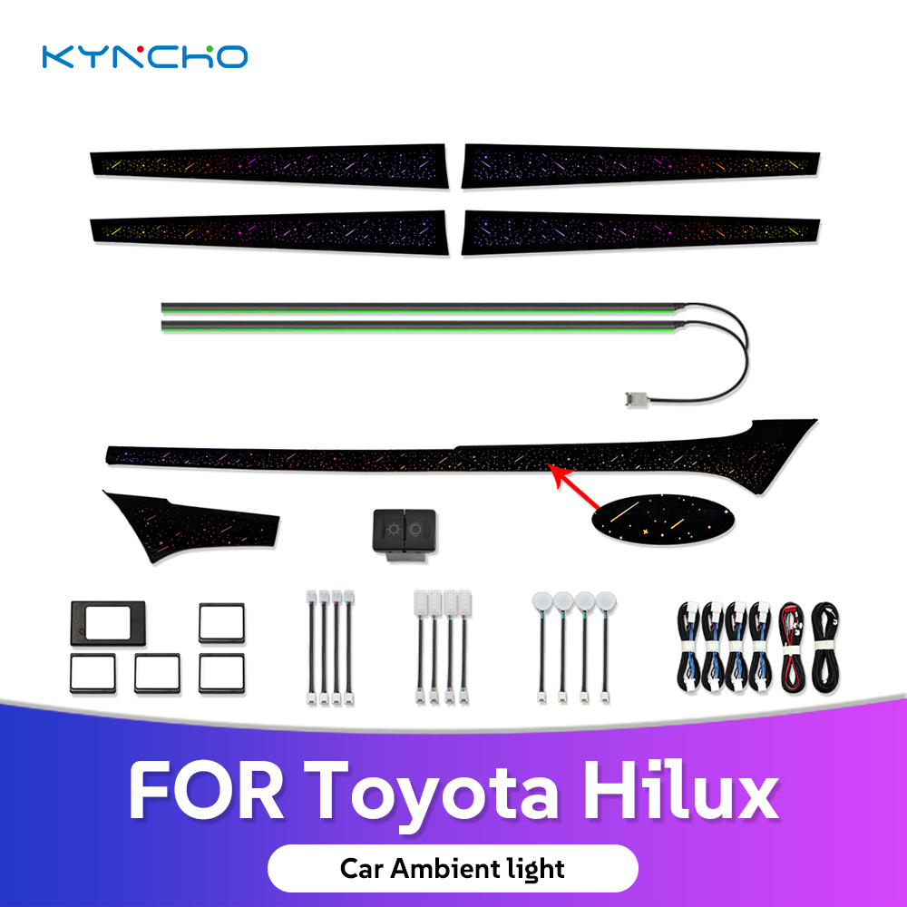 KYNCHO for Toyota Hilux Magic LED Car Ambient Light Upgrade for Automobile Parts Interior Automotive Ambient Lighting LHD RHD