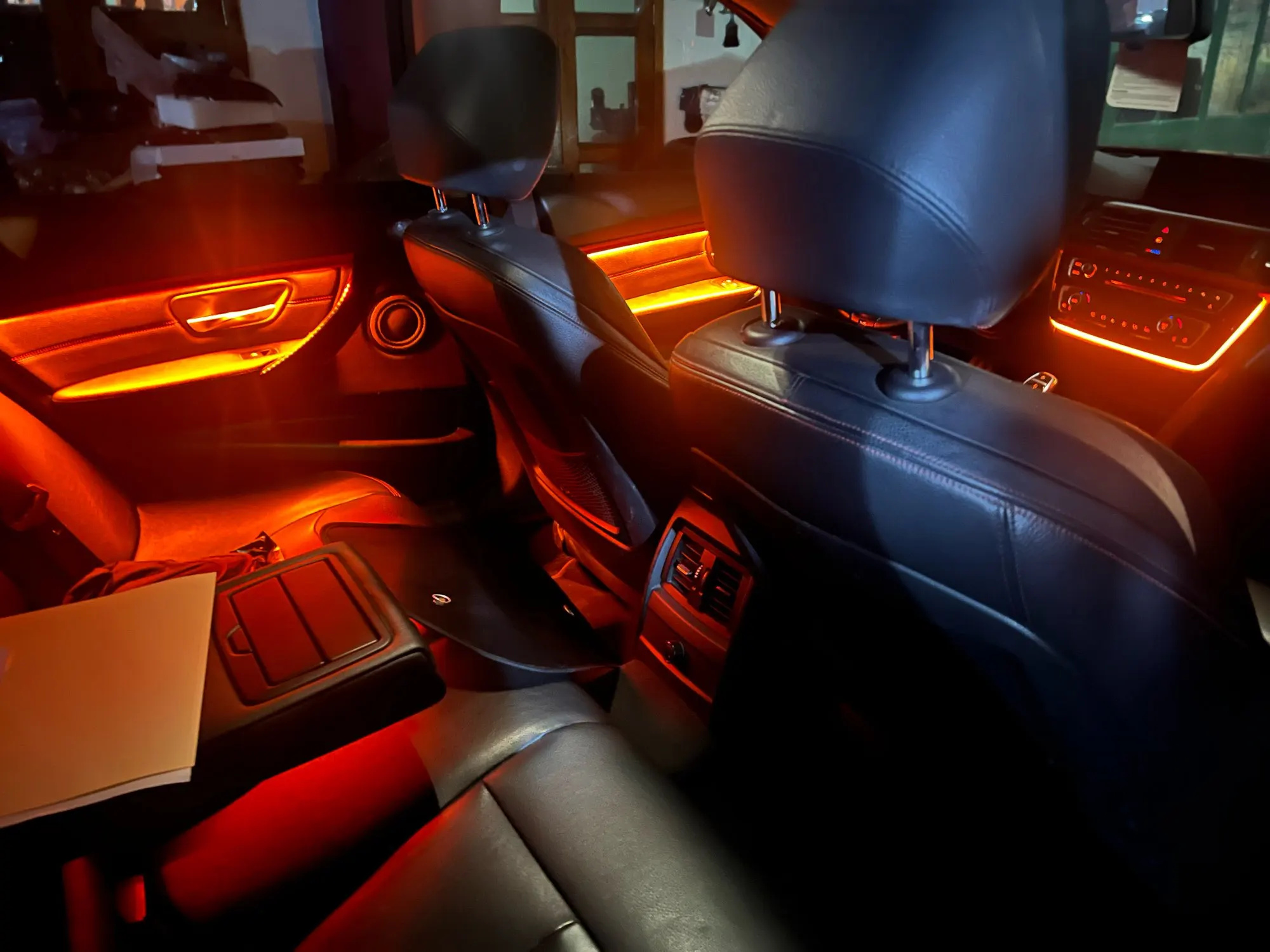 2 Colors Orange and Blue Replacement Oem Trim 2013 Upgrade Interior F30 Ambient Lighting Strips Kit 3 Series F30 320i 2017 340i