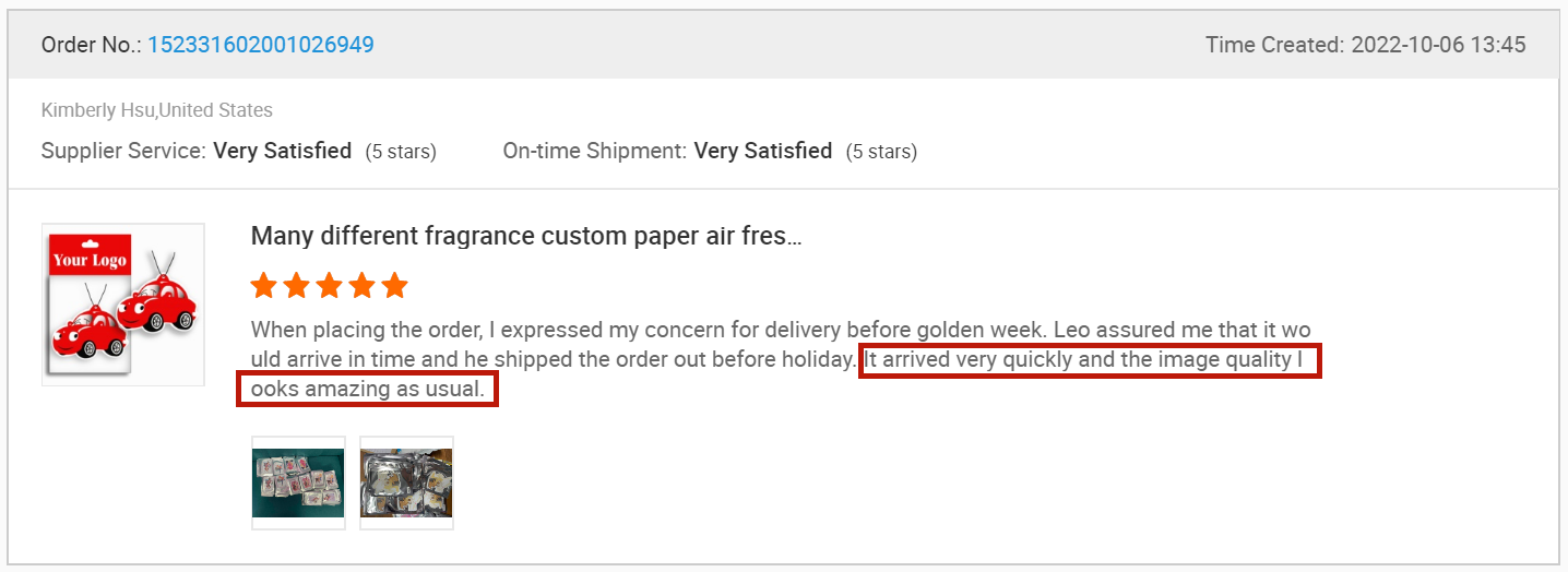 Buyer Feedback 5