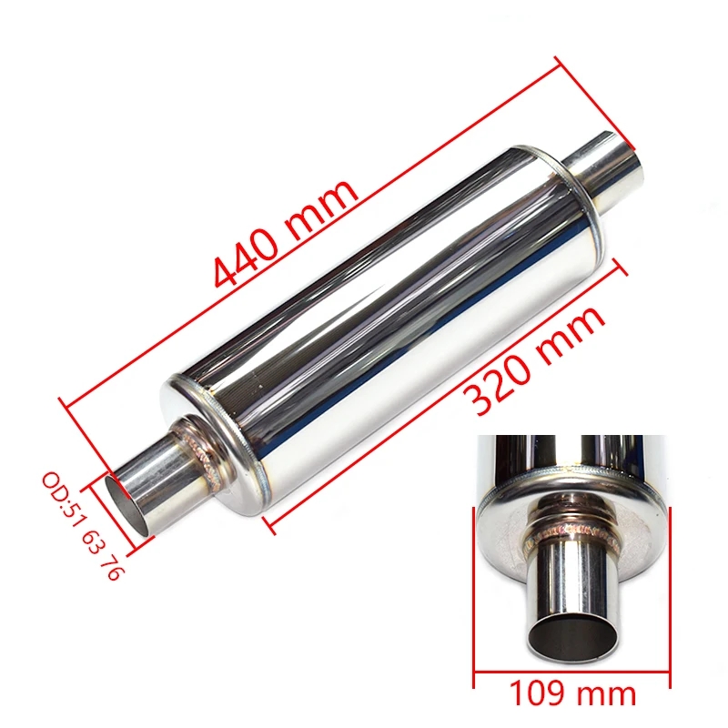 High Quality Stainless Steel Muffler and Resonator Middle Section of Automotive Exhaust System