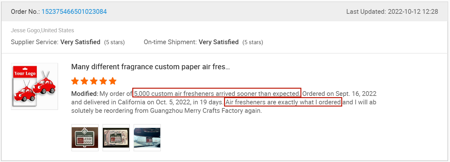 Buyer Feedback 4
