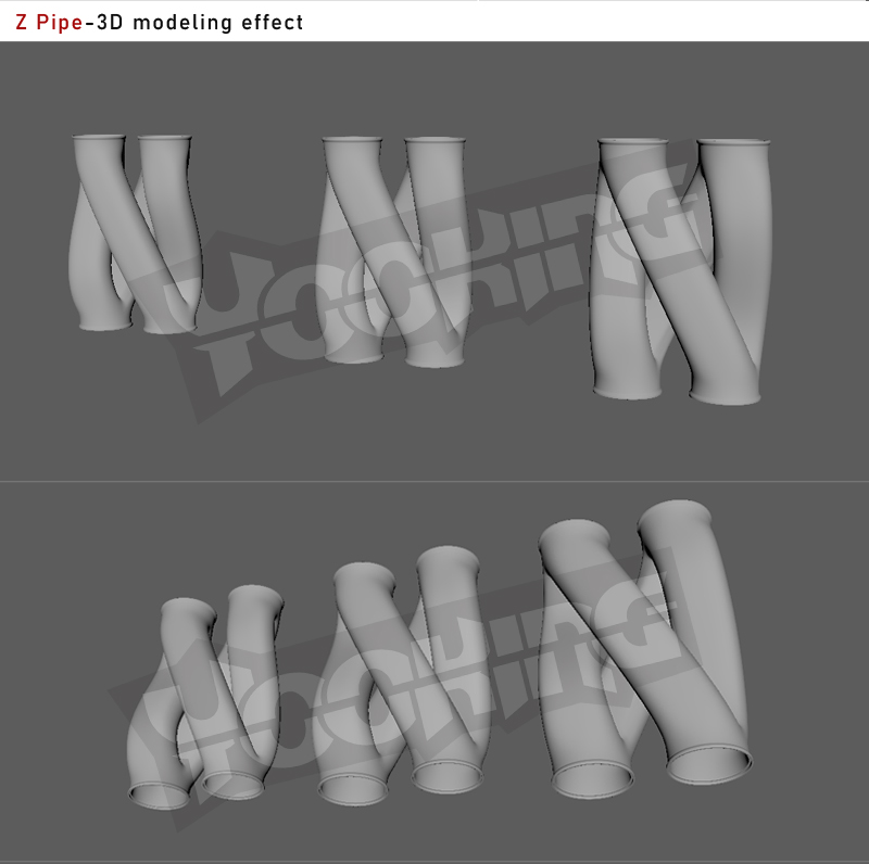 Racing New Style 3D Printing Z Pipe for All Car Models Exhaust Pipe Auto Car Parts 316 Stainless Steel 1.5mm Exhaust System