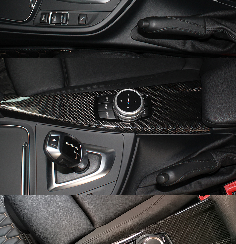FOR BMW 3 Series F30 Dry Carbon Fiber Interior Parts 3 Series GT F34 Multimedia Panel 4 Series F32 F36 Carbon Fiber Decoration