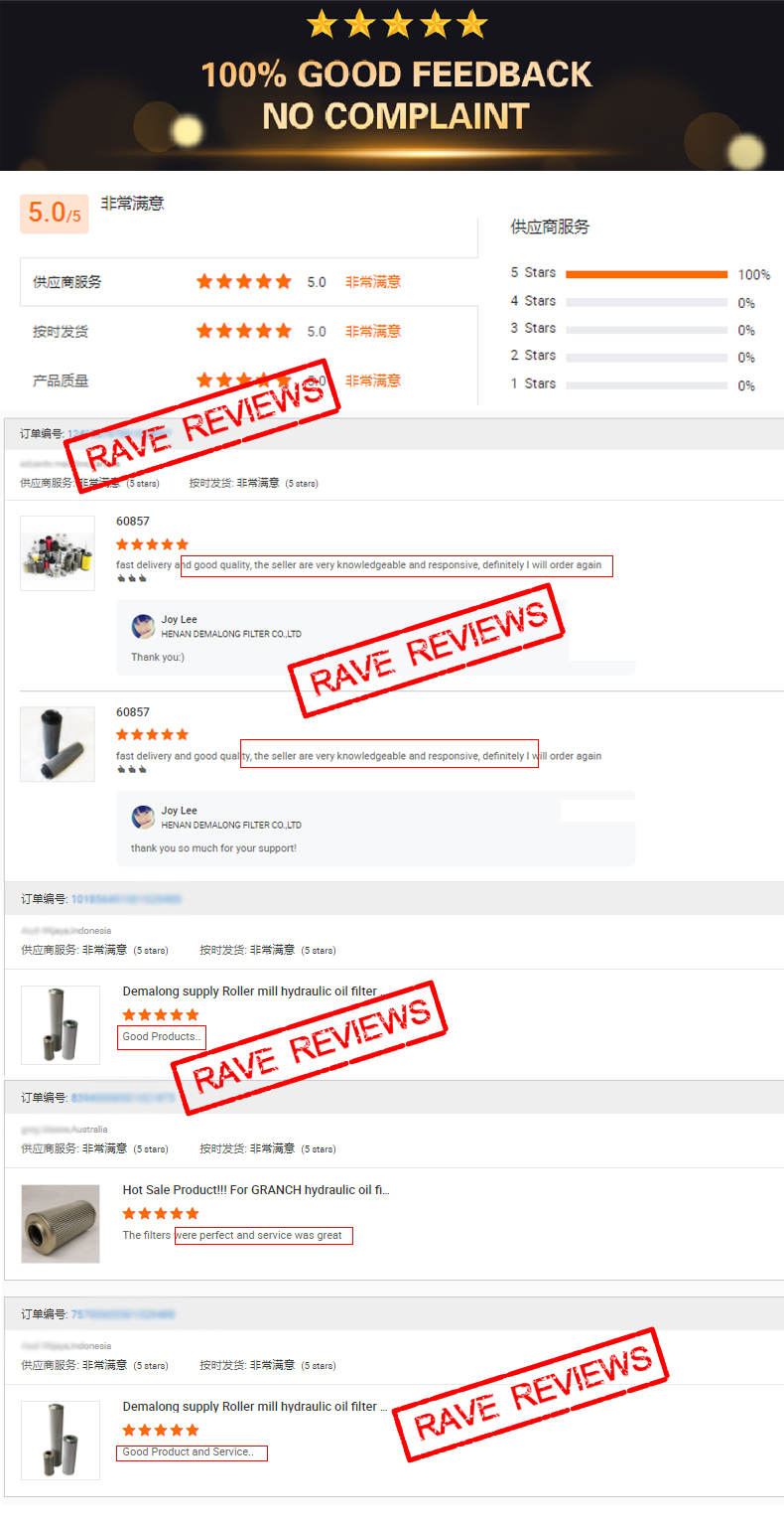 Factory Outlet Hydraul Filter Equipment Oil Filter Element Stainless Steel Oil Hydraulic Oil Filter Cartridge