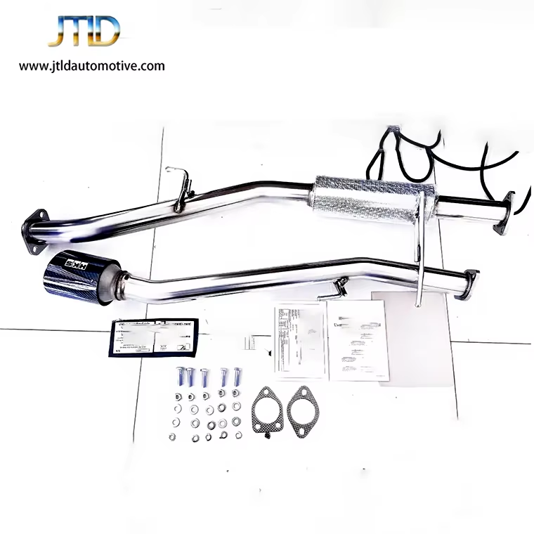 Exhaust System Carbon Dual Tail Tip Muffler Exhaust Pipe Performance for TRITON 2015-2019 Middle Section of Exhaust System