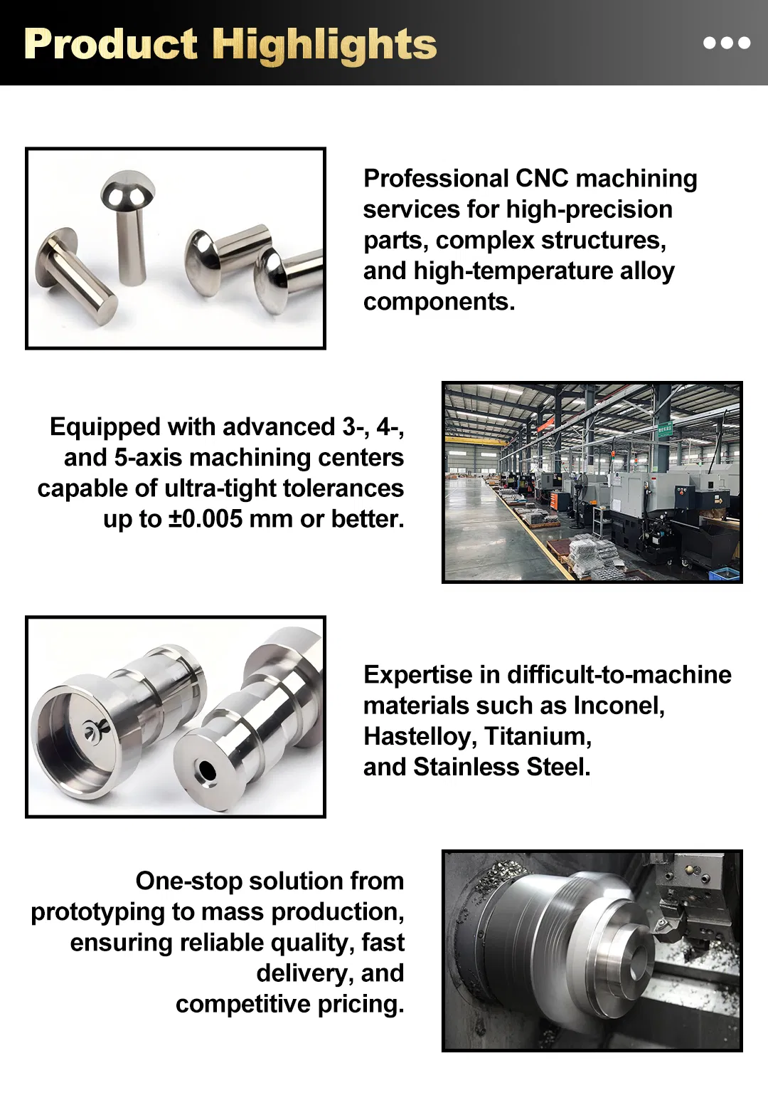 High-Temperature Alloy (1.4957) Engine Turbocharger Components, Blades