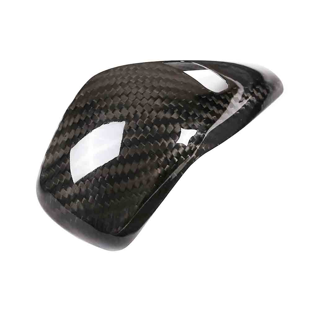 Johhar Real Carbon Fiber 3K Twill Glossy Shift Knobs Head Sticker Cover Trim Tuning Interior Parts for BMW X5