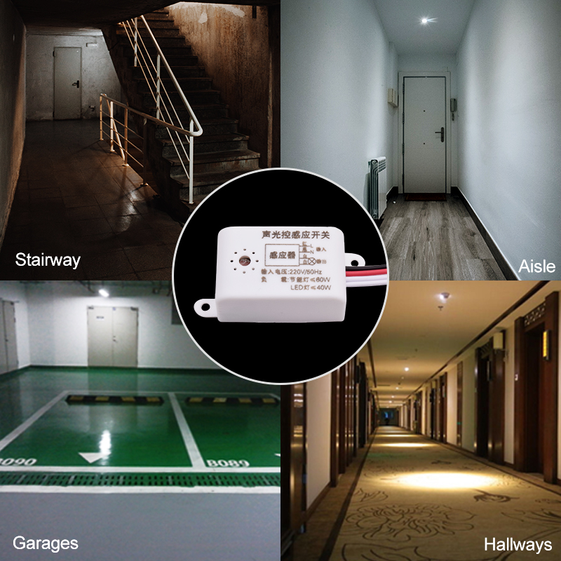 Small Voice Sound DB Recognition Detection Control Activated Sensor System Components Module Bulb Lamp LED Light Switch 220V