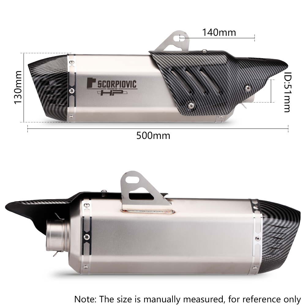 Motorcycle Parts &amp; Accessories Exhaust System High Displacement S7 Rectangular Exhaust Pipes Small Hexagonal Exhaust Muffler