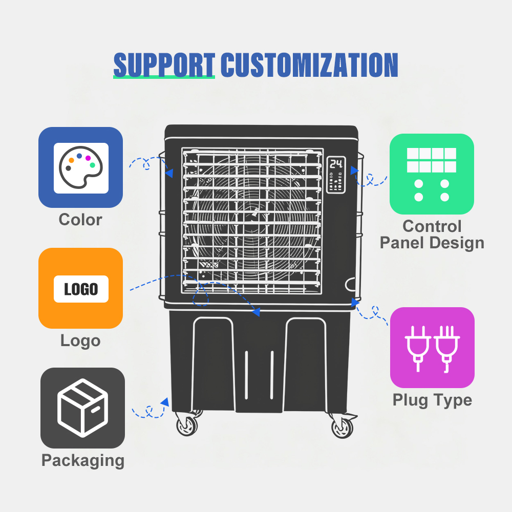 World's 1st Patented Portable Air Conditioner Cooler Evaporative Fan Industrial Compressor 2 Cooling Systems Pump Core Component