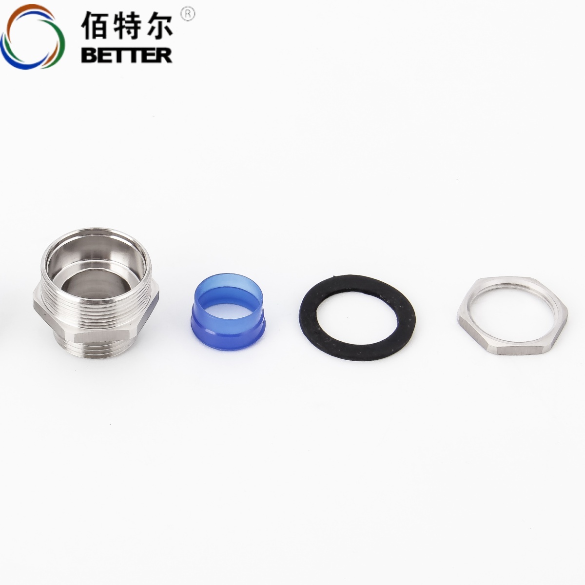 Long Lasting Waterproof Dustproof Metal Pipe Fittings DPJ25-M32*1.5 304 Stainless Steel 32mm Metal Flexible Hose Connectors