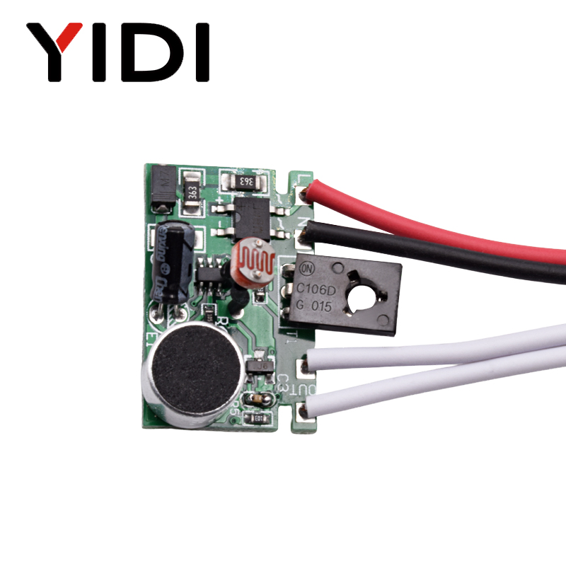 Small Voice Sound DB Recognition Detection Control Activated Sensor System Components Module Bulb Lamp LED Light Switch 220V